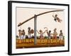 A Man Mimicing Hanuman, the Monkey God of the Ramayana Epic, in a Circus-Like Activity, from…-null-Framed Giclee Print