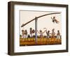 A Man Mimicing Hanuman, the Monkey God of the Ramayana Epic, in a Circus-Like Activity, from…-null-Framed Giclee Print