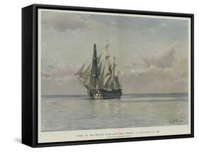 A Man-O'-War of 1798-Eduardo de Martino-Framed Stretched Canvas