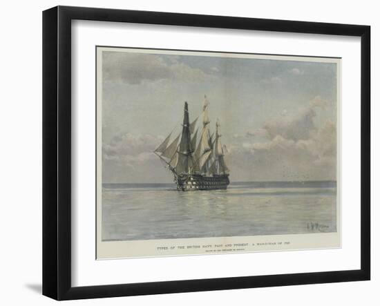 A Man-O'-War of 1798-Eduardo de Martino-Framed Giclee Print