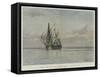 A Man-O'-War of 1798-Eduardo de Martino-Framed Stretched Canvas