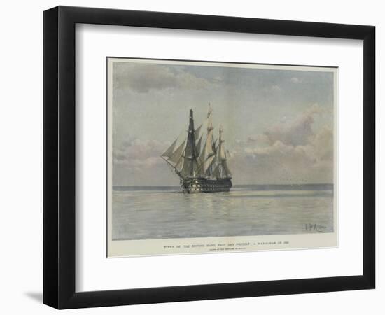 A Man-O'-War of 1798-Eduardo de Martino-Framed Giclee Print