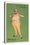 A Man of Cheques: a Fat Wealthy Man Wearing a Checked Suit (Chromolitho)-Dudley Hardy-Stretched Canvas