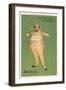 A Man of Cheques: a Fat Wealthy Man Wearing a Checked Suit (Chromolitho)-Dudley Hardy-Framed Giclee Print