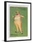 A Man of Cheques: a Fat Wealthy Man Wearing a Checked Suit (Chromolitho)-Dudley Hardy-Framed Giclee Print