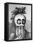 A Man of the Sandwich Islands in a Mask, Illustration from 'A Voyage to the Pacific', Engraved by…-John Webber-Framed Stretched Canvas