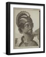 A Man of the Sandwich Islands with His Helmet-John Webber-Framed Giclee Print