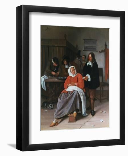 A Man Offering an Oyster to a Woman, C1660-1665-Jan Steen-Framed Giclee Print