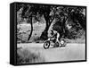 A Man on a Norton Bike Taking Part in the Belgian Grand Prix, 1924-null-Framed Stretched Canvas