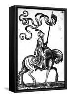 A Man on Horseback, 1576-Melchior Lorck-Framed Stretched Canvas