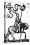 A Man on Horseback, 1576-Melchior Lorck-Stretched Canvas