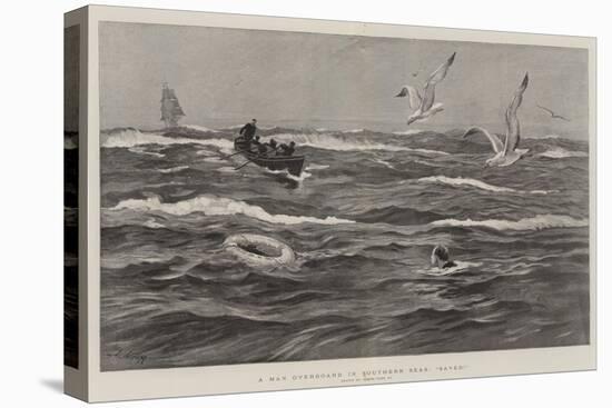 A Man Overboard in Southern Seas, Saved!-Joseph Nash-Stretched Canvas