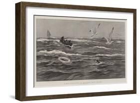 A Man Overboard in Southern Seas, Saved!-Joseph Nash-Framed Giclee Print