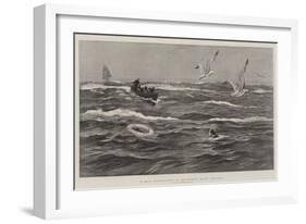 A Man Overboard in Southern Seas, Saved!-Joseph Nash-Framed Giclee Print