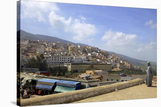 A Man Overlooking, Idriss, Morocco, North Africa, Africa-Simon Montgomery-Stretched Canvas