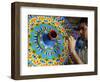 A Man Paints an Ox-Cart-null-Framed Photographic Print