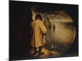 A Man Pissing on the Moon-Pieter Breugel the Elder-Mounted Giclee Print
