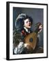 A Man Playing a Lute, 1624-Hendrick Ter Brugghen-Framed Giclee Print