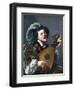 A Man Playing a Lute, 1624-Hendrick Ter Brugghen-Framed Giclee Print