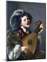 A Man Playing a Lute, 1624-Hendrick Ter Brugghen-Mounted Giclee Print