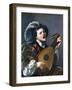 A Man Playing a Lute, 1624-Hendrick Ter Brugghen-Framed Giclee Print