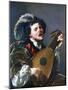 A Man Playing a Lute, 1624-Hendrick Ter Brugghen-Mounted Giclee Print