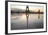 A Man Playing a Saxophone in Front of the Eiffel Tower, Paris, France, Europe-Julian Elliott-Framed Photographic Print