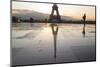 A Man Playing a Saxophone in Front of the Eiffel Tower, Paris, France, Europe-Julian Elliott-Mounted Photographic Print