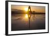 A Man Playing a Trumpet in Front of the Eiffel Tower, Paris, France, Europe-Julian Elliott-Framed Photographic Print