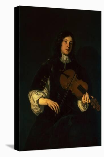 A Man Playing a Violin-Peter Lely-Stretched Canvas