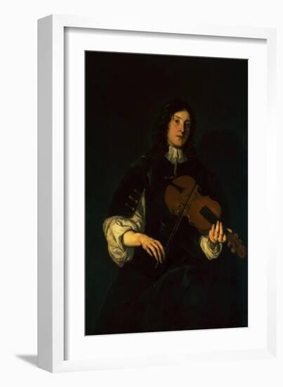 A Man Playing a Violin-Peter Lely-Framed Giclee Print