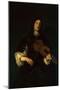 A Man Playing a Violin-Peter Lely-Mounted Giclee Print