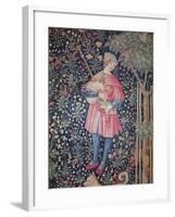 A Man Playing the Bagpipes-null-Framed Giclee Print