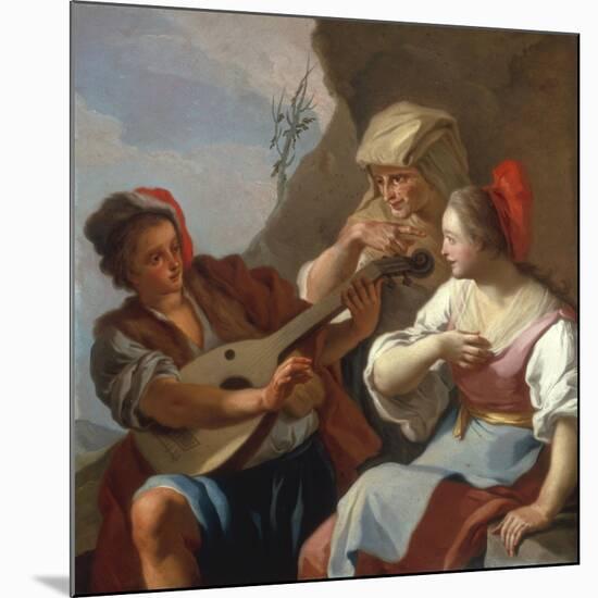 A Man Playing the Lute-Pietro Bardellino-Mounted Giclee Print