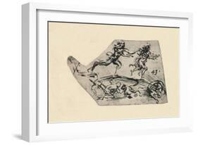 'A Man Pursuing A Woman', c1480 (1945)-Leonardo Da Vinci-Framed Giclee Print