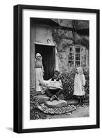 A Man Reading the Daily Mail, Shropshire, C1922-AW Cutler-Framed Giclee Print