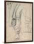 A Man's Booted Legs, and Cloak Descending (Black and Red Chalk on Paper)-Sir Anthony Van Dyck-Framed Giclee Print