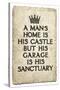 A Man's Garage is His Sanctuary-null-Stretched Canvas