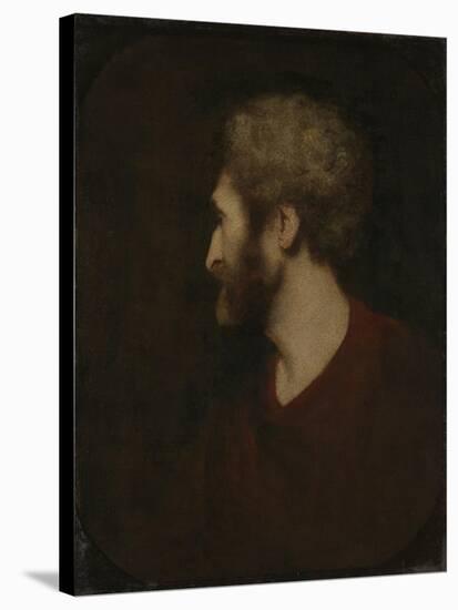 A Man's Head-Sir Joshua Reynolds-Stretched Canvas