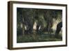 A Man Scything by a Willow Grove, Artois, C.1855-60-Jean-Baptiste-Camille Corot-Framed Giclee Print