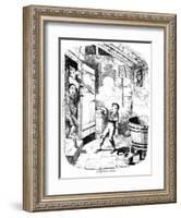 A Man Shoots a Young Boy Who He Suspects of Stealing, 19th Century-George Cruikshank-Framed Giclee Print