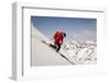A Man Ski Drops into the Heel in the Wasatch Mountains, Utah-Louis Arevalo-Framed Photographic Print
