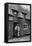 A Man Smoking a Pipe Outside a Shop, Worcestershire, C1922-AW Cutler-Framed Stretched Canvas