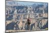 A Man Stands on the Edge of the Fish River Canyon, Namibia, Africa-Alex Treadway-Mounted Photographic Print