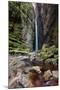 A Man Stands under Cachoeira Fumacinha Waterfall in Chapada Diamantina National Park-Alex Saberi-Mounted Photographic Print