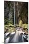 A Man Stands under Cachoeira Fumacinha Waterfall in Chapada Diamantina National Park-Alex Saberi-Mounted Photographic Print