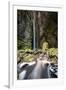 A Man Stands under Cachoeira Fumacinha Waterfall in Chapada Diamantina National Park-Alex Saberi-Framed Photographic Print