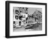 A Man Takes His Boat Through the Canal-null-Framed Photographic Print