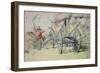 A Man Threshing with a Farm Cart in the Foreground-Peter Paul Rubens-Framed Giclee Print