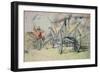 A Man Threshing with a Farm Cart in the Foreground-Peter Paul Rubens-Framed Giclee Print